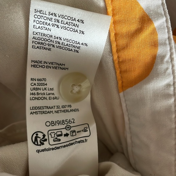 Anthropologie Maeve Dylan Mierzwinskie Colette Orange Fruit Midi Dress size S - Picture 7 of 9